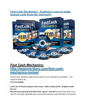 Fast Cash Mechanics review and (FREE) $12,700 bonus-- Fast Cash Mechanics Discount