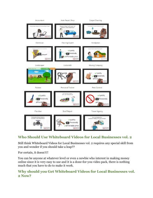 Whiteboard Videos For Local Businesses Vol.2 Review-(Free) bonus and discount