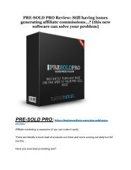 PRE-SOLD PRO review - PRE-SOLD PRO +100 bonus items