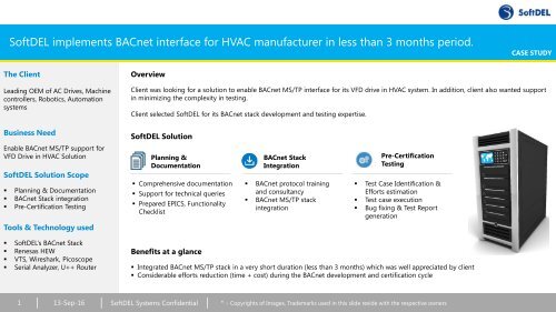 BACnet Interface for VFD Drive in HVAC