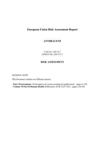 European Union Risk Assessment Report - ESIS - Europa