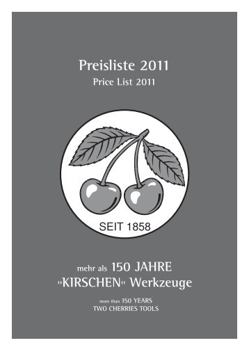 Preisliste 2011 - Kirschen