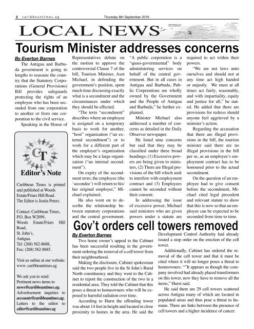 Caribbean Times 88th Issue - Thursday 8th September 2016