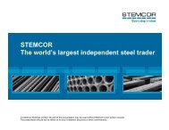 STEMCOR The world's largest independent steel trader