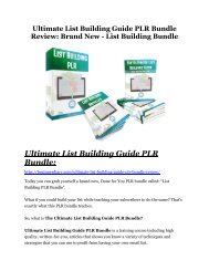 Ultimate List Building Guide PLR Bundle review & Ultimate List Building Guide PLR Bundle $22,600 bonus-discount