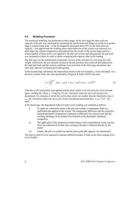 Behavior of Foundation Piles for Offshore Wind Energy ... - SIMULIA