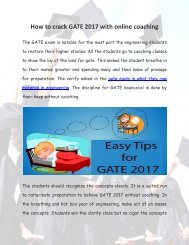 How to crack GATE 2017 with online coaching