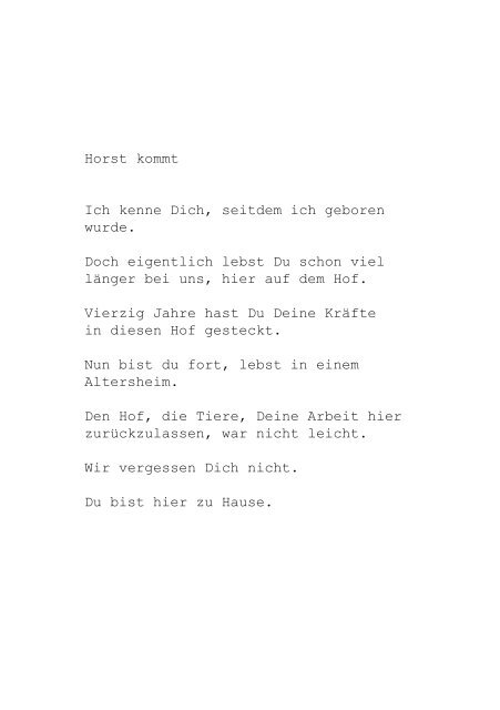 Horst kommt