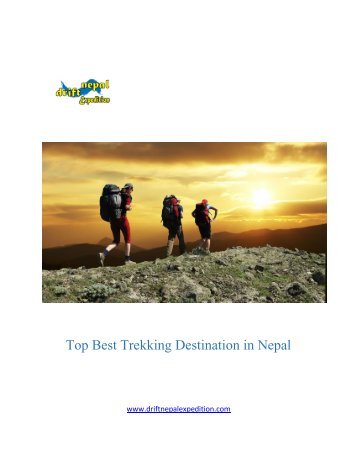 Top Best trekking destination & holiday in  Nepal
