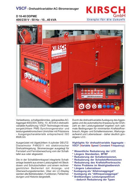 Datenblatt VSCF D10-40 DDPME - KIRSCH-Energie