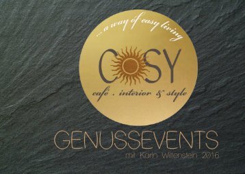 COSY & WITTENSTEIN Eventkalender 2016