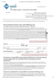 Accountants mailing lists