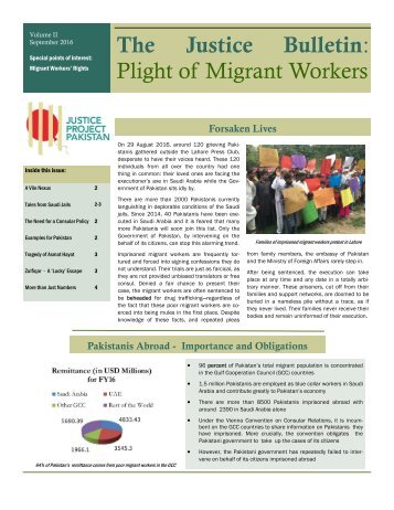 The Justice Bulletin: Plight of Migrant Workers