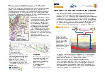 GeoPower – ein Beitrag zur Nutzung der Erdwärme - LIAG