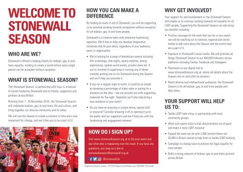 Stonewall Season Beneficiary Guide