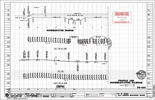 PS-C44 Profile and Superelevation Diagram - Pomona