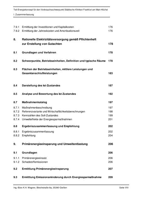 Teil-Energiekonzept - Energiemanagement - Frankfurt am Main