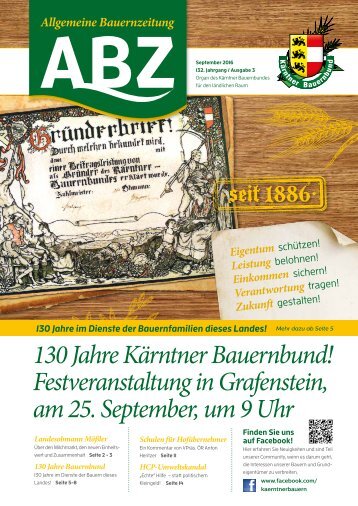 Allgemeine Bauernzeitung  - Ausgabe 03 - 2016 (Kärntner Bauernbund)