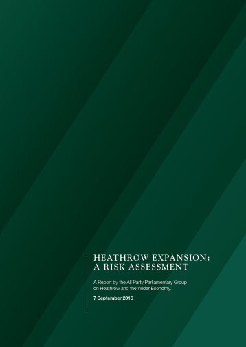 HEATHROW EXPANSION A RISK ASSESSMENT