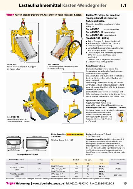 Lastaufnahmemittel - Kran Hebetechnik