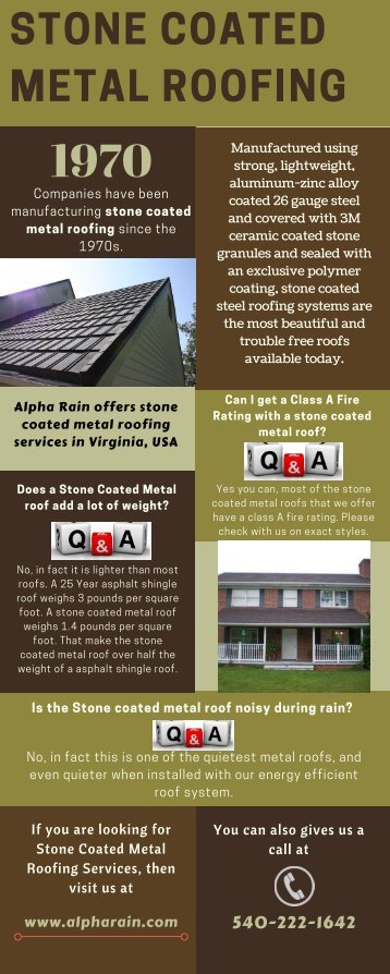 Stone Coated Metal Roof - Alpha Rain