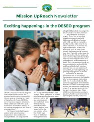 Mission UpReach Newsletter - June 2016