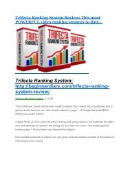 Trifecta Ranking System review and Exclusive $26,400 Bonus