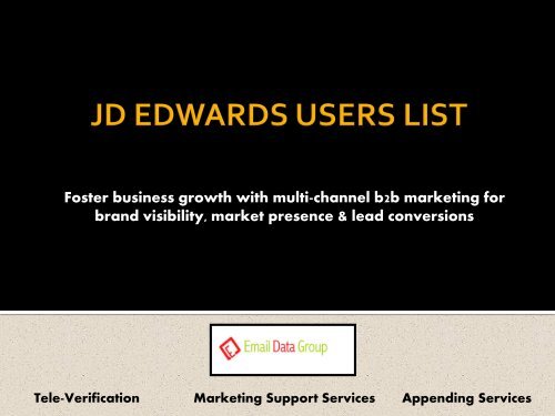 JD Edwards Customers List from Email Data Group