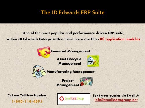 JD Edwards Customers List from Email Data Group