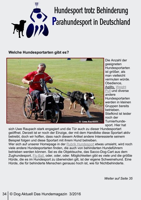 Dog Aktuell Das Hundemagazin 3-2016