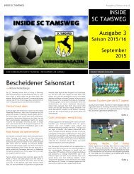 Ausgabe 3 - INSIDE SC TAMSWEG