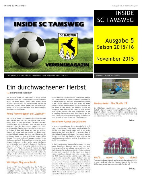 Ausgabe 5 - INSIDE SC TAMSWEG