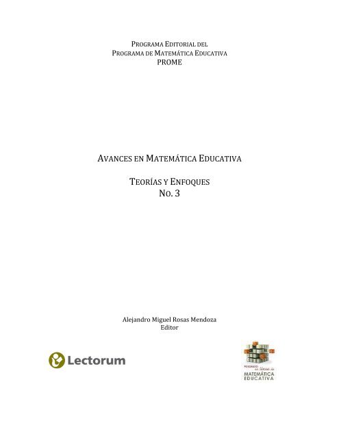 AVANCES MATEMÁTICA EDUCATIVA TEORÍAS ENFOQUES NO 3