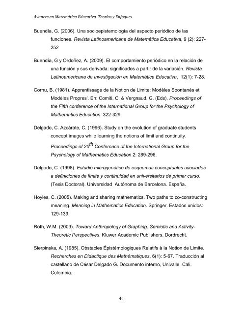 AVANCES MATEMÁTICA EDUCATIVA TEORÍAS ENFOQUES NO 3