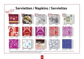 23 Servietten / Napkins / Serviettes