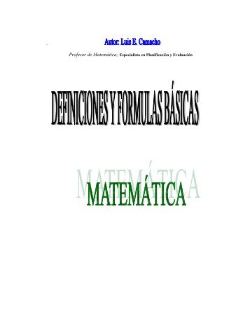 Cuaderno Definiciones Básicas de Matemática 