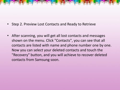 How to Recover Deleted Contacts from Samsung Phone