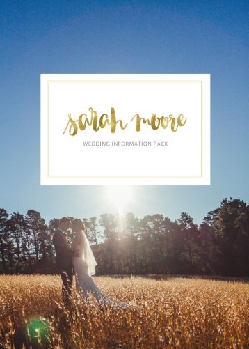 Sarah Moore Wedding Info pack
