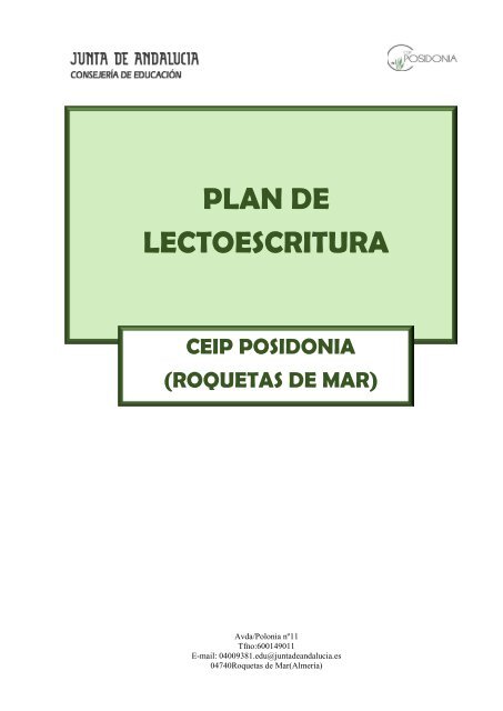 PLAN DE LECTO-ESCRITURA