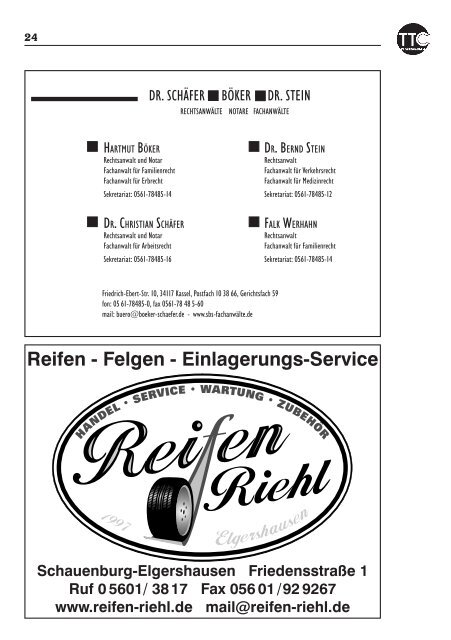 Reifen - Felgen - Einlagerungs-Service - TTC Elgershausen