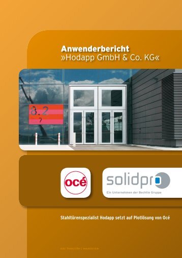 Stahltürenspezialist Hodapp setzt auf Plotlösung von Océ - Solidpro