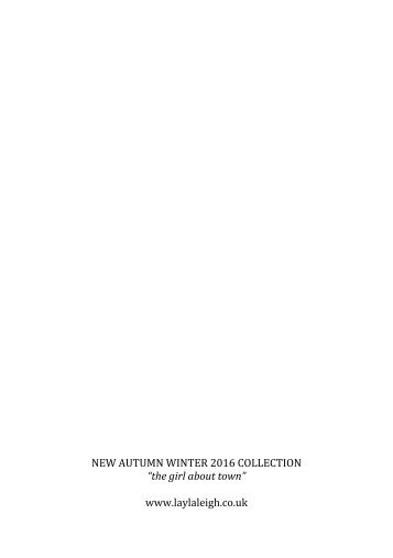 NEW AUTUMN WINTER 2016 COLLECTION