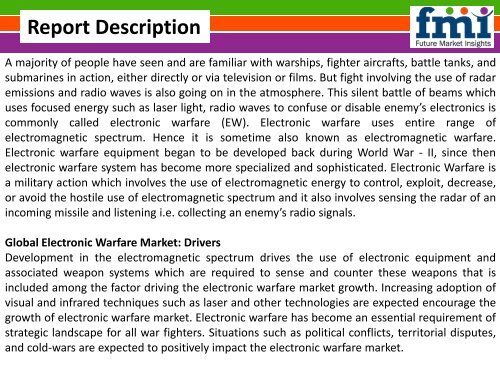 Electronic Warfare Market Forecast Research Reports Offers Key Insights