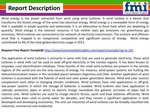 Wind Turbine Market Value Share, Supply Demand, share and Value Chain 2014-2020