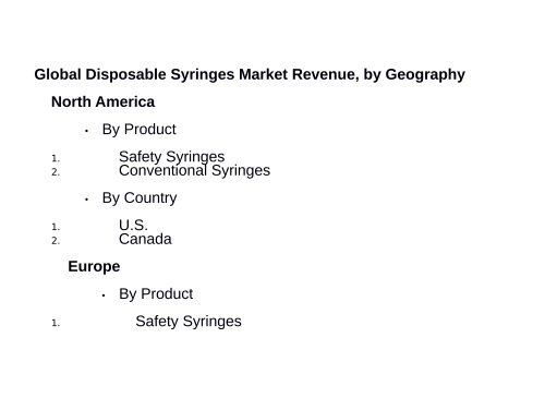 Disposable Syringes Market : Quantitative Market analysis, Current and future trends to 2015 – 2023