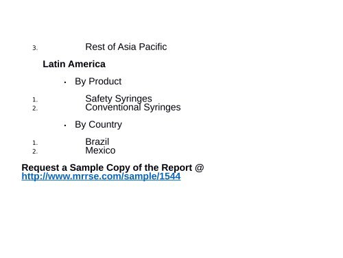 Disposable Syringes Market : Quantitative Market analysis, Current and future trends to 2015 – 2023
