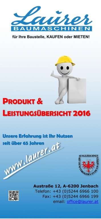 Produkt u. Leistungsübersicht Laurer 2016-7 einzelne Seiten