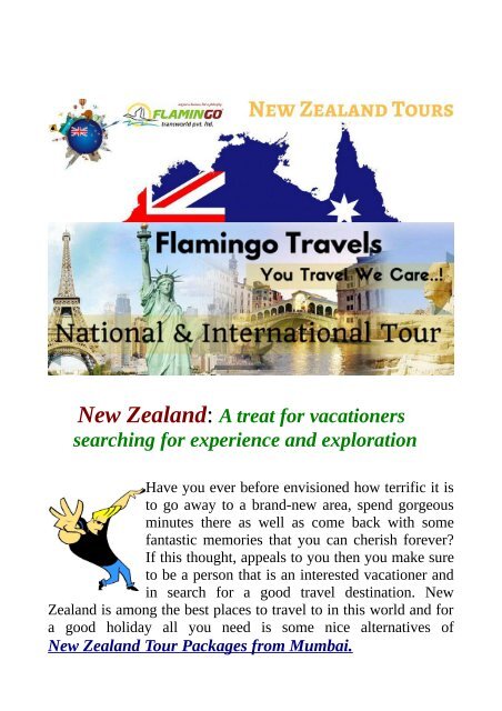 Get attractive deals on New Zealand Tours