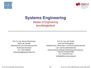 Systems Engineering - Technische Akademie Konstanz gGmbH - an ...