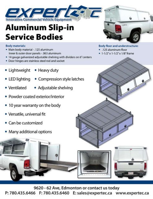 Expertec Aluminum Slip-In Service Body